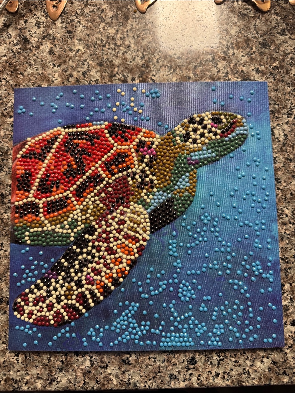 Colorful Sea Turtle Diamond Art
